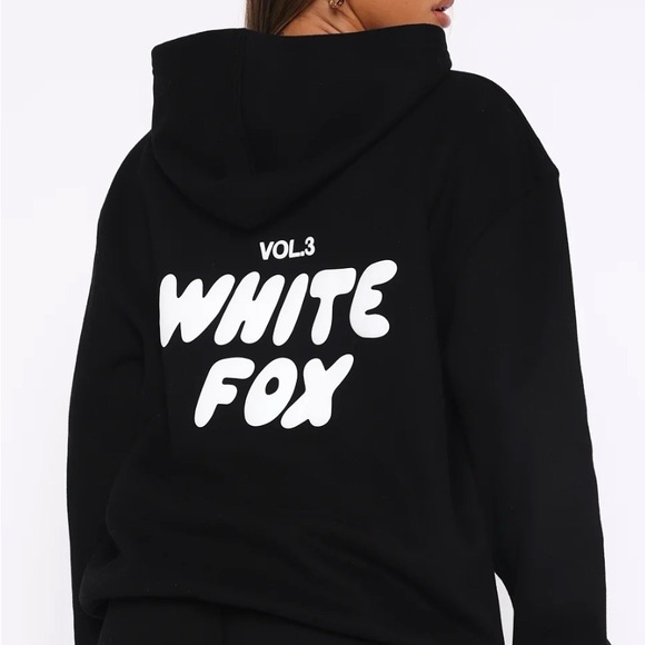 White Fox Boutique Tops - White Fox Offstage Hoodie Monochrome in Black and White